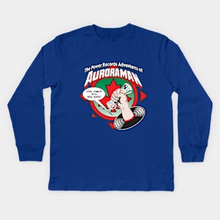 The Power Records Adventures of Auroraman Kids Long Sleeve T-Shirt